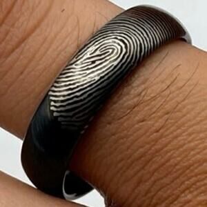 Black Fingerprint Men’s Ring